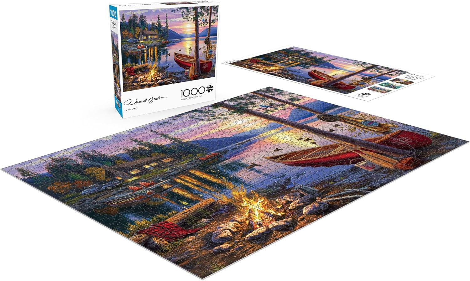 - Darrell Bush - Canoe Lake - 1000 Piece Jigsaw Puzzle