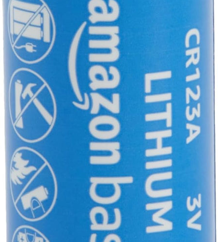 6-Pack CR123A Lithium Batteries, 3 Volt, 10-Year Shelf Life