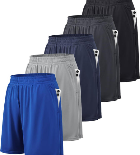 Athletic Shorts for Men with Pockets and Elastic Waistband Quick Dry Activewear