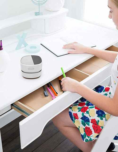 Load image into Gallery viewer, Desktop Vacuum Cleaner, Mini Table Dust Sweeper Energy Saving,High Endurance up to 90 Mins,Cordless&amp;360º Rotatable Design for Keyboard/Home/School/Office(White)
