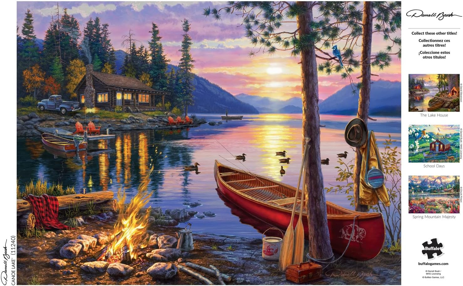 - Darrell Bush - Canoe Lake - 1000 Piece Jigsaw Puzzle