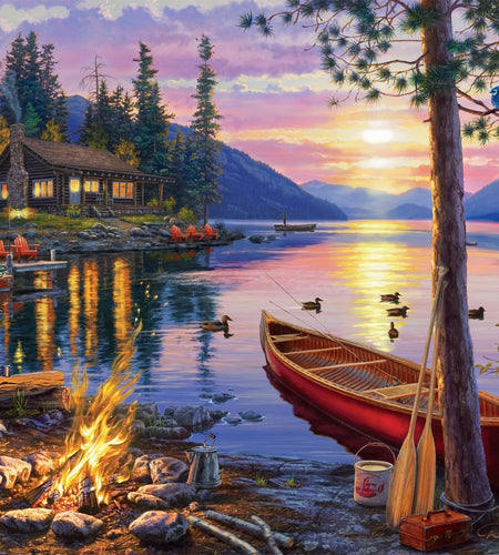 - Darrell Bush - Canoe Lake - 1000 Piece Jigsaw Puzzle