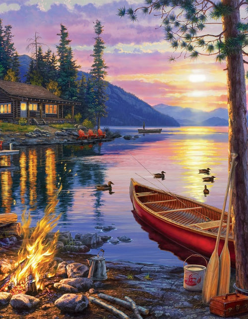 Load image into Gallery viewer, - Darrell Bush - Canoe Lake - 1000 Piece Jigsaw Puzzle
