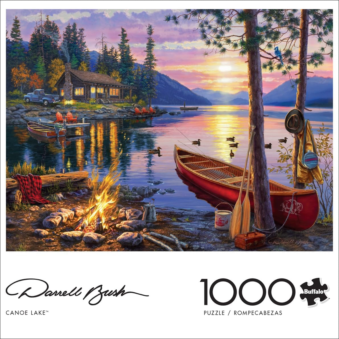 - Darrell Bush - Canoe Lake - 1000 Piece Jigsaw Puzzle